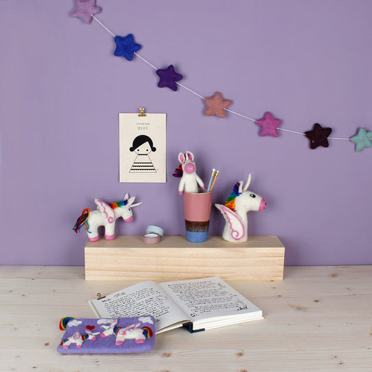 Fingerpuppe Einhorn, mehrfarbig, 3D