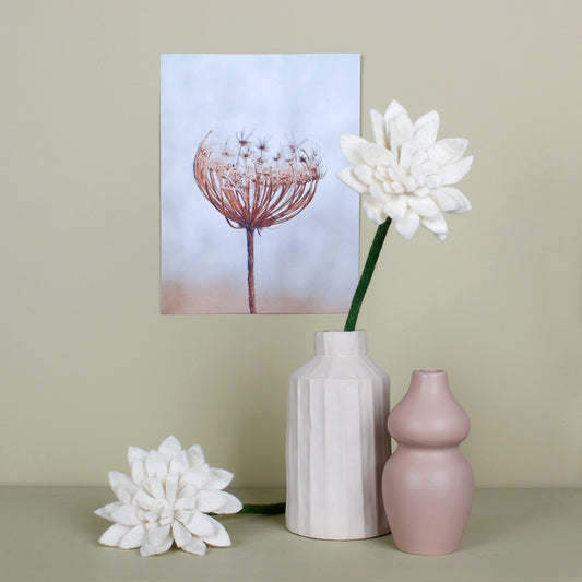 Vilten gerbera wit