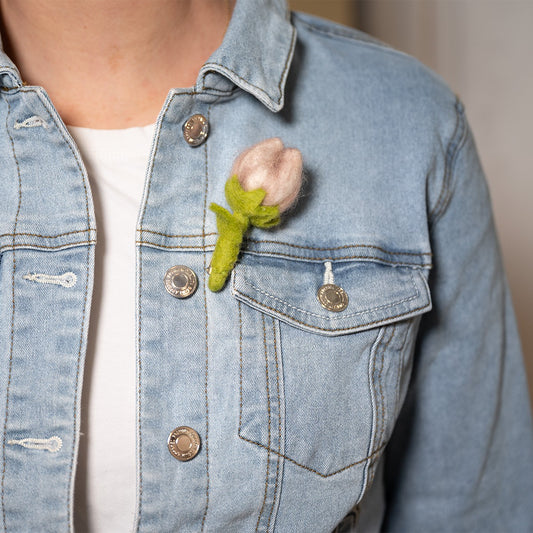 Vilten broche tulp livia