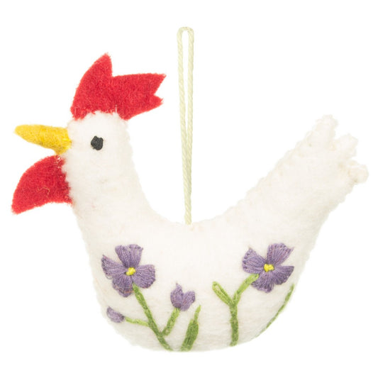 Rooster Ornament with Pinkster Flower SALE