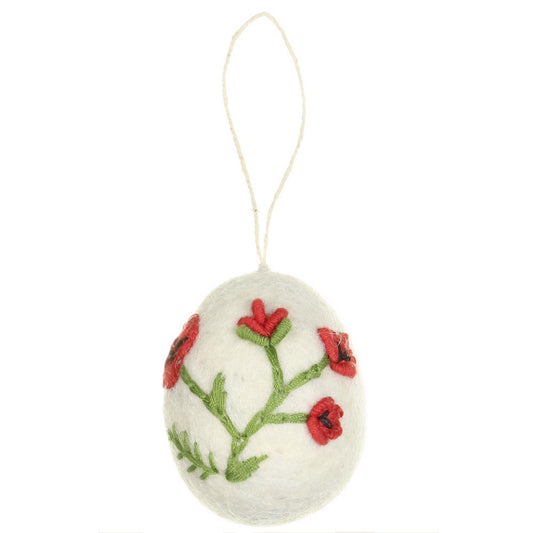 Ornament Egg with Poppy SALE