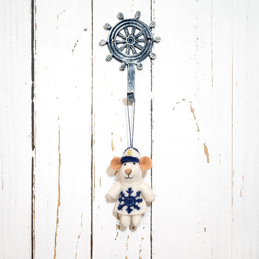 Vilten hanger muis nautisch kapitein