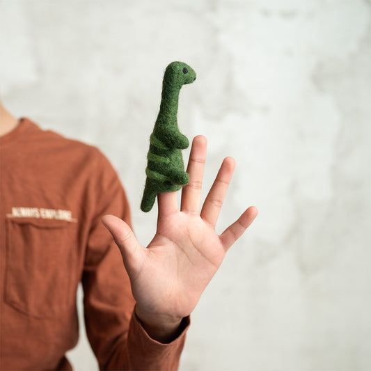 Vilten vingerpopje dino brontosaurus