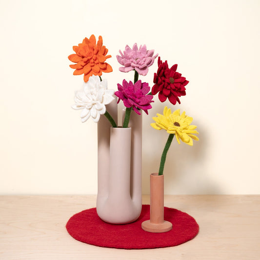 Vilten gerbera assorti 6 st.