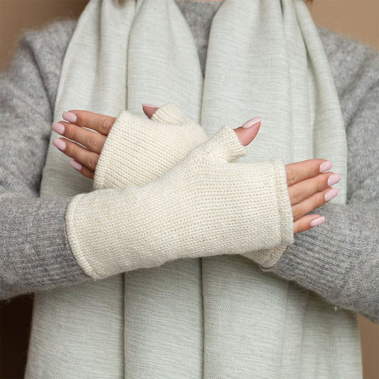 Vilten handwarmers cosy crème