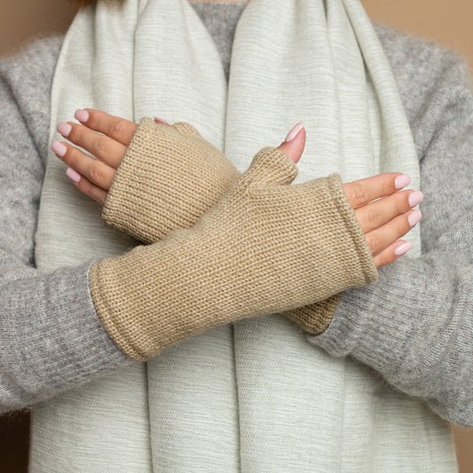 Vilten handwarmers cosy beige