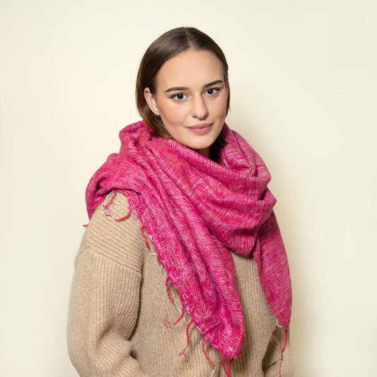 Sjaal Fuchsia Gemêleerd