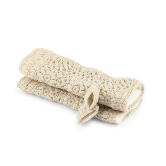 Handwarmers Granny Square Beige