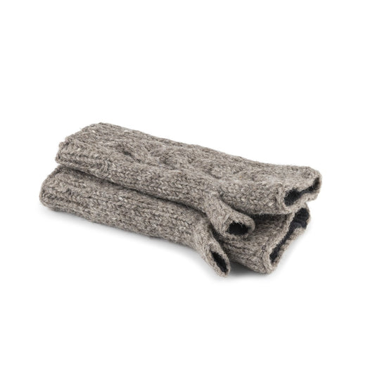 Handwarmers Cable Taupe Gemêleerd