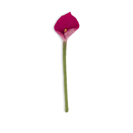 Detailfoto van vilten calla magenta