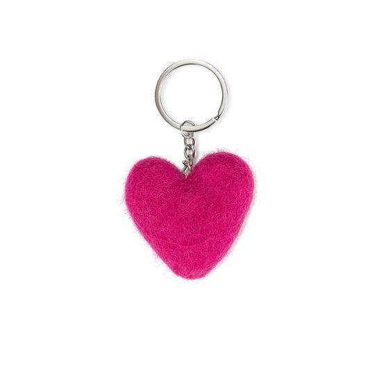 Sleutelhanger Hart Love Fuchsia
