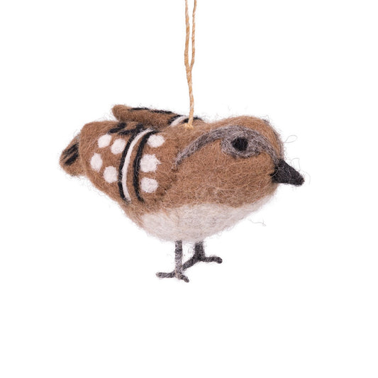 Detailfoto van vilten musje