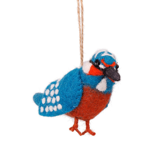 Detailfoto van vilten ijsvogel