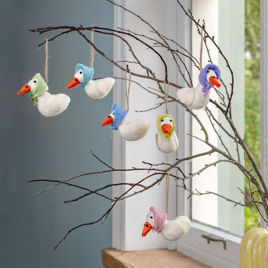 Vilten hanger gans assorti 6 st.