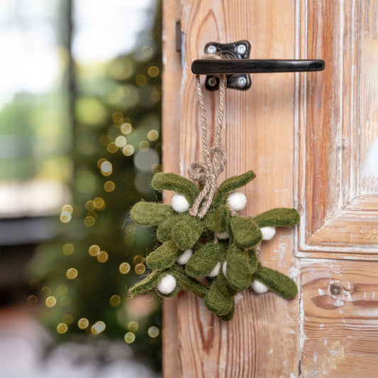 Detailfoto van vilten hanger mistletoe large