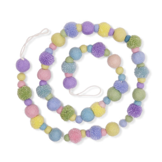 Viltslinger Viltballetjes Pompoms Pasteltinten SALE