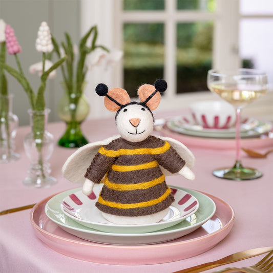 Vilten decoratie muis bij