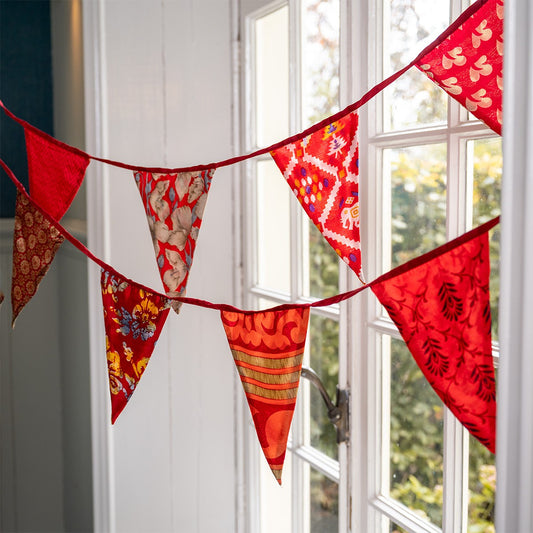 Vilten sarislinger vlag large rood-oranjetinten