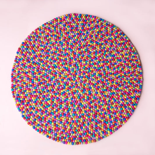 Vilten kleed vb 100 cm rond multicolor