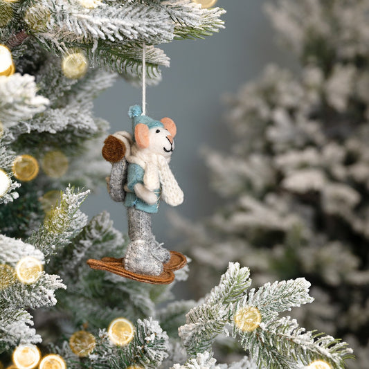Hanger Muis Sneeuwwandelaar van vilt