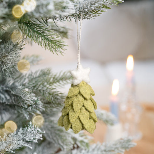 Hanger Kerstboom Lichtgroen van vilt