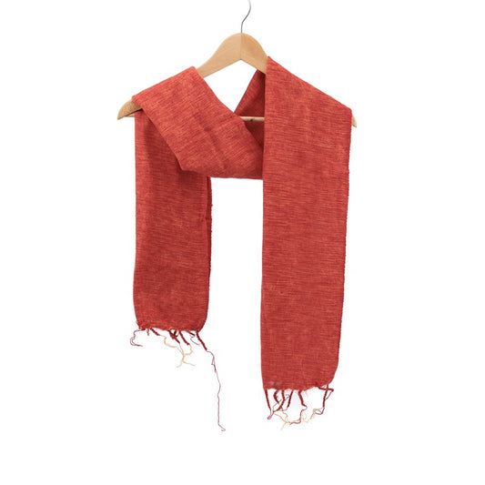Vilten kleine sjaal warm oranje