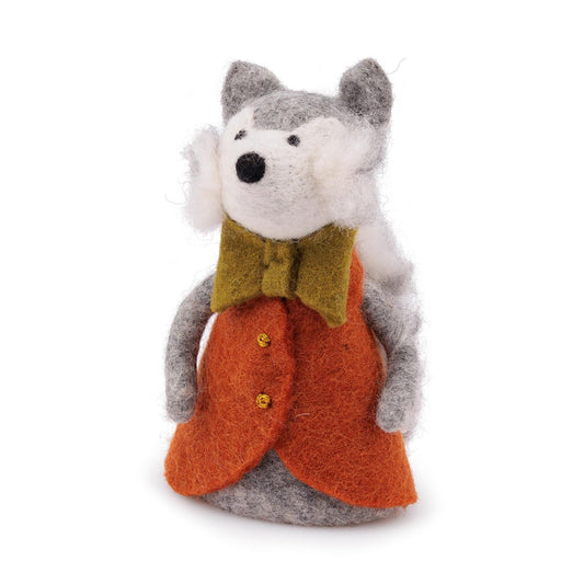 Decoratie Wolf Indian Summer Cognac