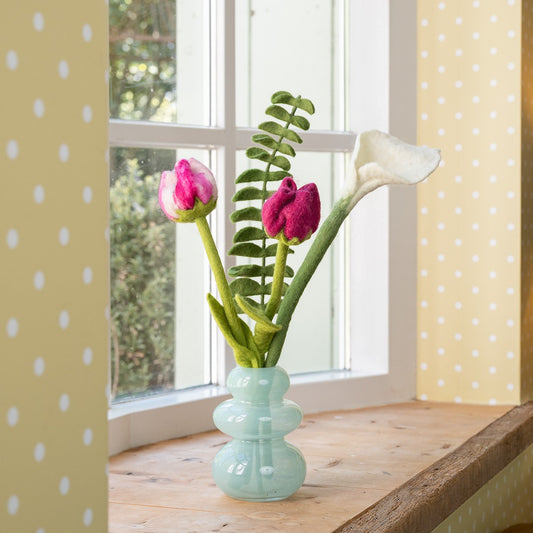 Vilten boeket donna magenta