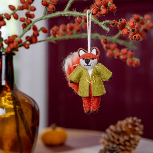 Vilten hanger vos indian summer lichtgroen