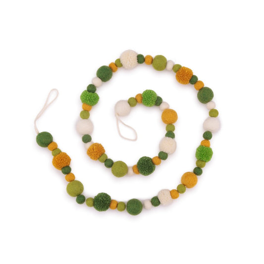 Viltslinger Viltballetjes Pompoms Groen-Geel
