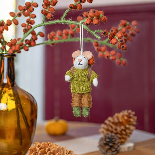 Vilten hanger muis wandelaar lichtgroen