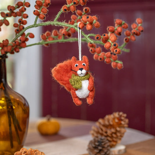 Vilten hanger eekhoorn indian summer lichtgroen