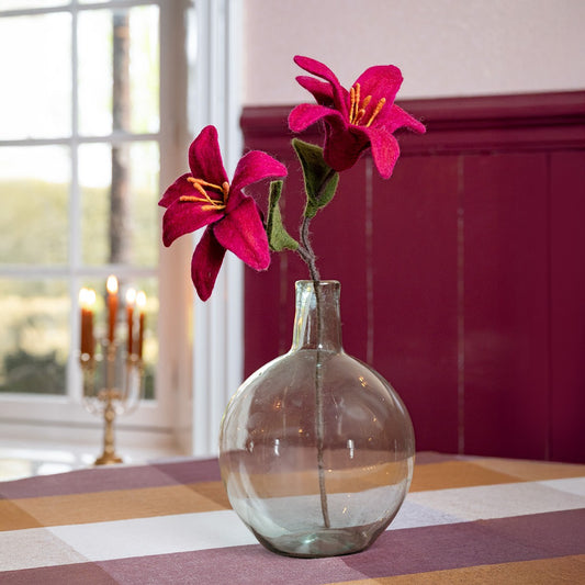 Vilten lelie burgundy