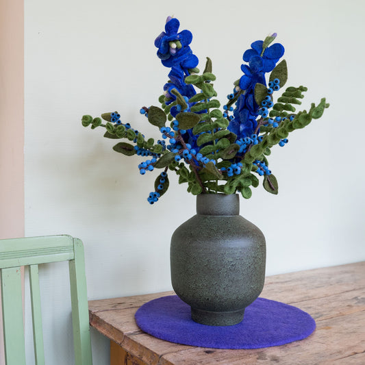 Vilten boeket luxe blauw xl