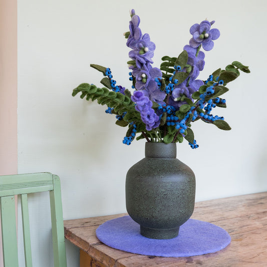 Vilten boeket luxe blauw-lila xl