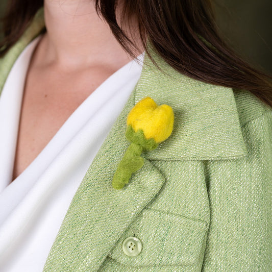 Vilten broche tulp gwen