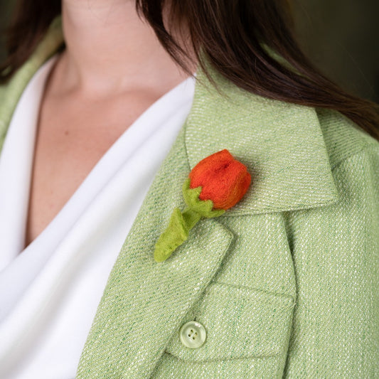 Vilten broche tulp odile