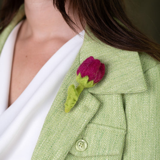 Vilten broche tulp mila