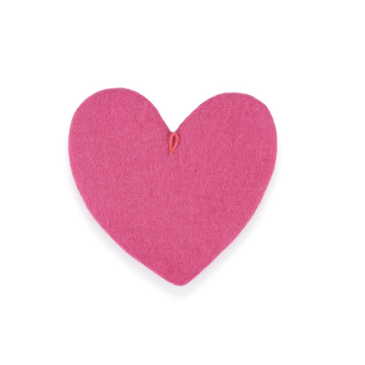 Onderzetter/Hanger Hart Love Fuchsia