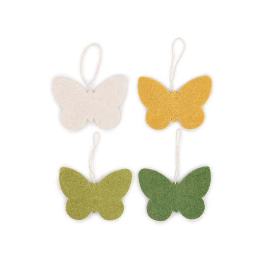Hanger Vlinder Groen-Geel Ass. 4 st.