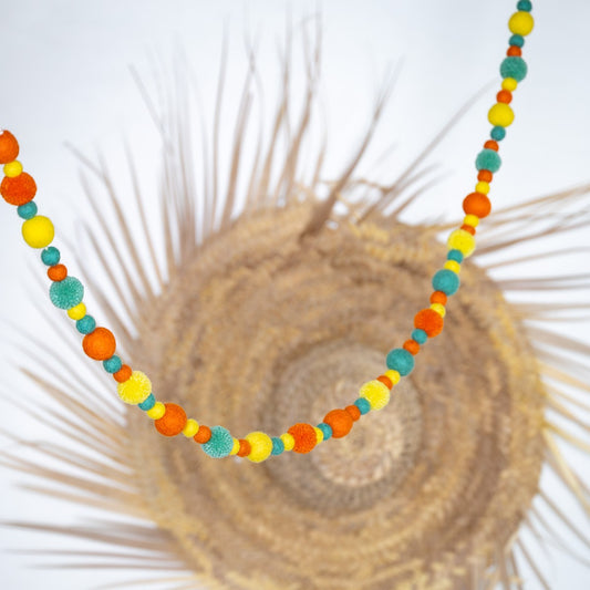 Felt garland Felt balls Pompoms Summer Days