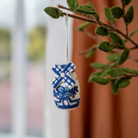 Vilten hanger molen delfts blauw