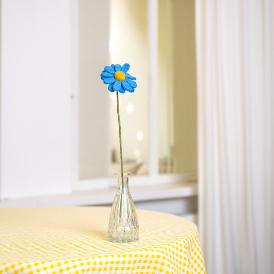 Vilten margrietje azuurblauw