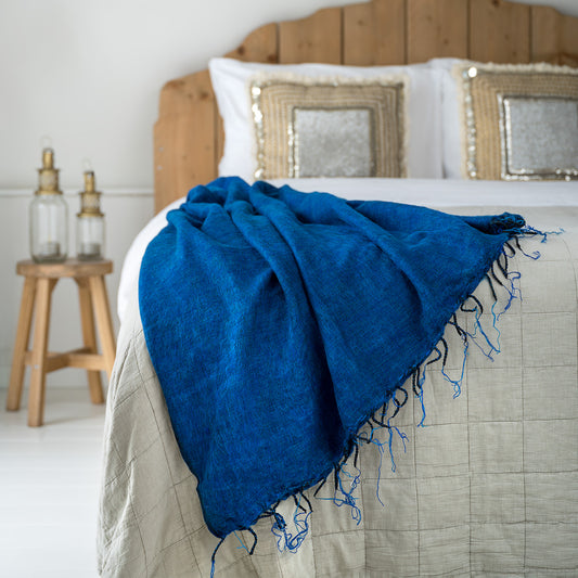 Plaid Aquablauw