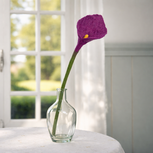 Vilten calla paars