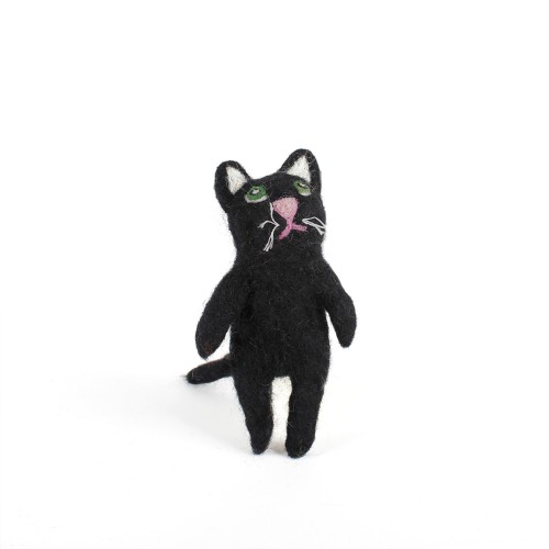 Vingerpopje Kat 3D Zwart