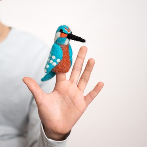 Vingerpopje Ijsvogel 3D