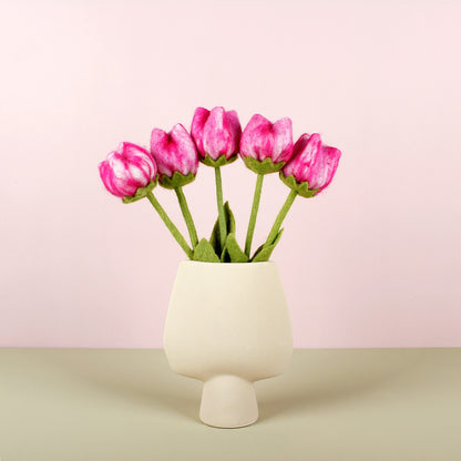 Detailfoto van vilten tulp fey