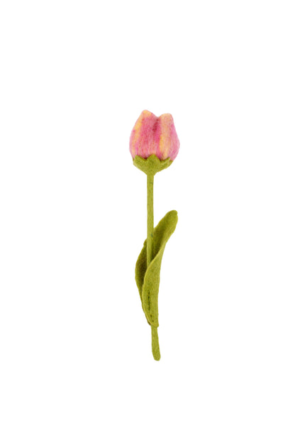Detailfoto van vilten tulp romy