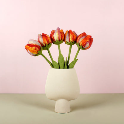 Detailfoto van vilten tulp riva